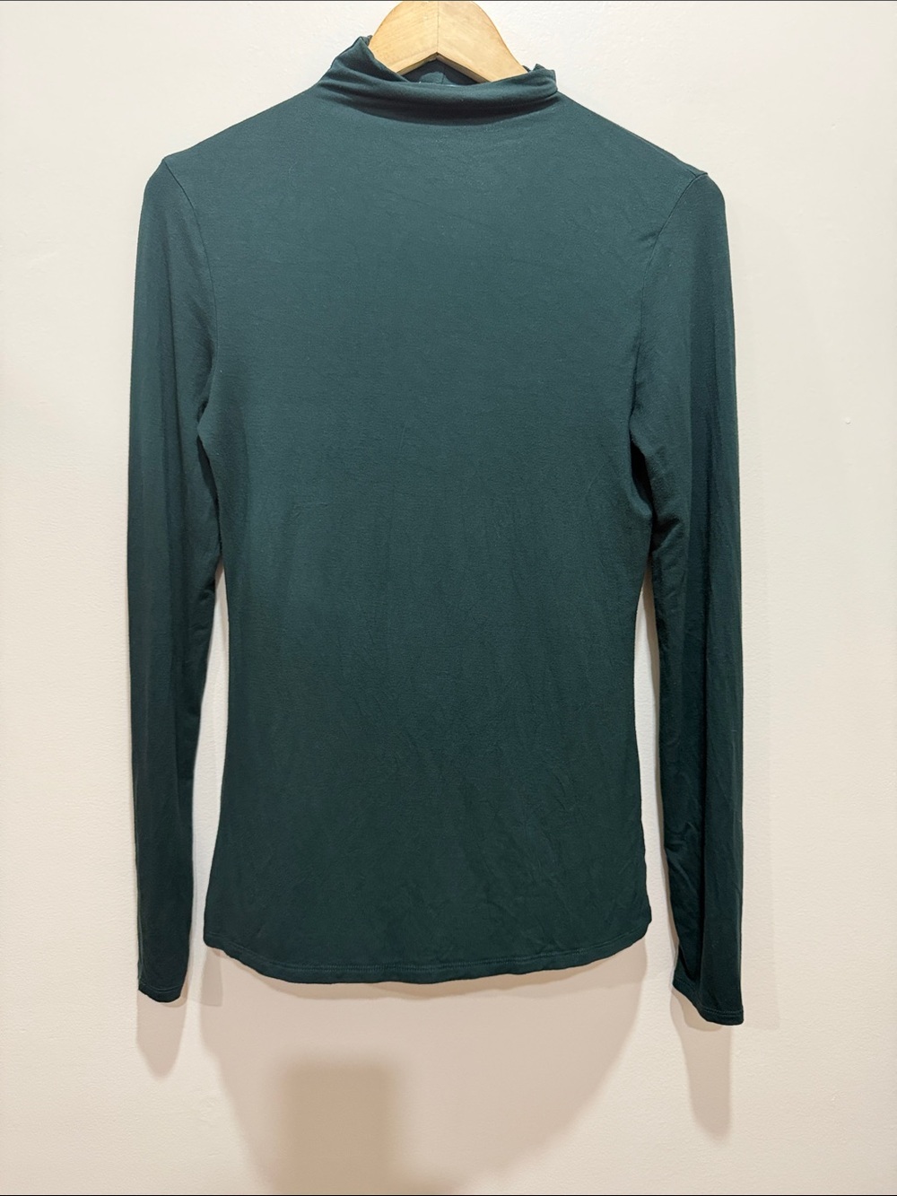 Babaton Forest Green Long-Sleeve Mock Neck Top